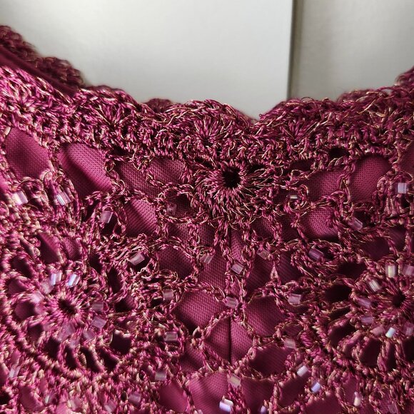 Vintage Carmen Marc Valvo Formal Beaded Top - Size Large - Picture 7 of 8